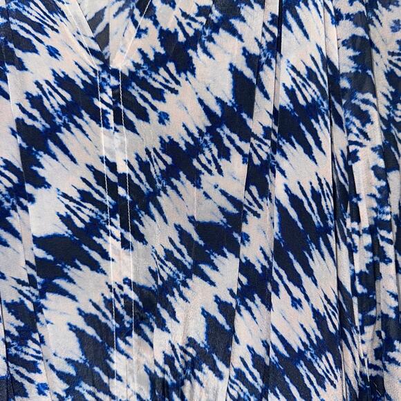 Velvet by Graham & Spencer Leah Blue Tie Dye Long Sleeve Peasant Dress Size M - Picture 6 of 15